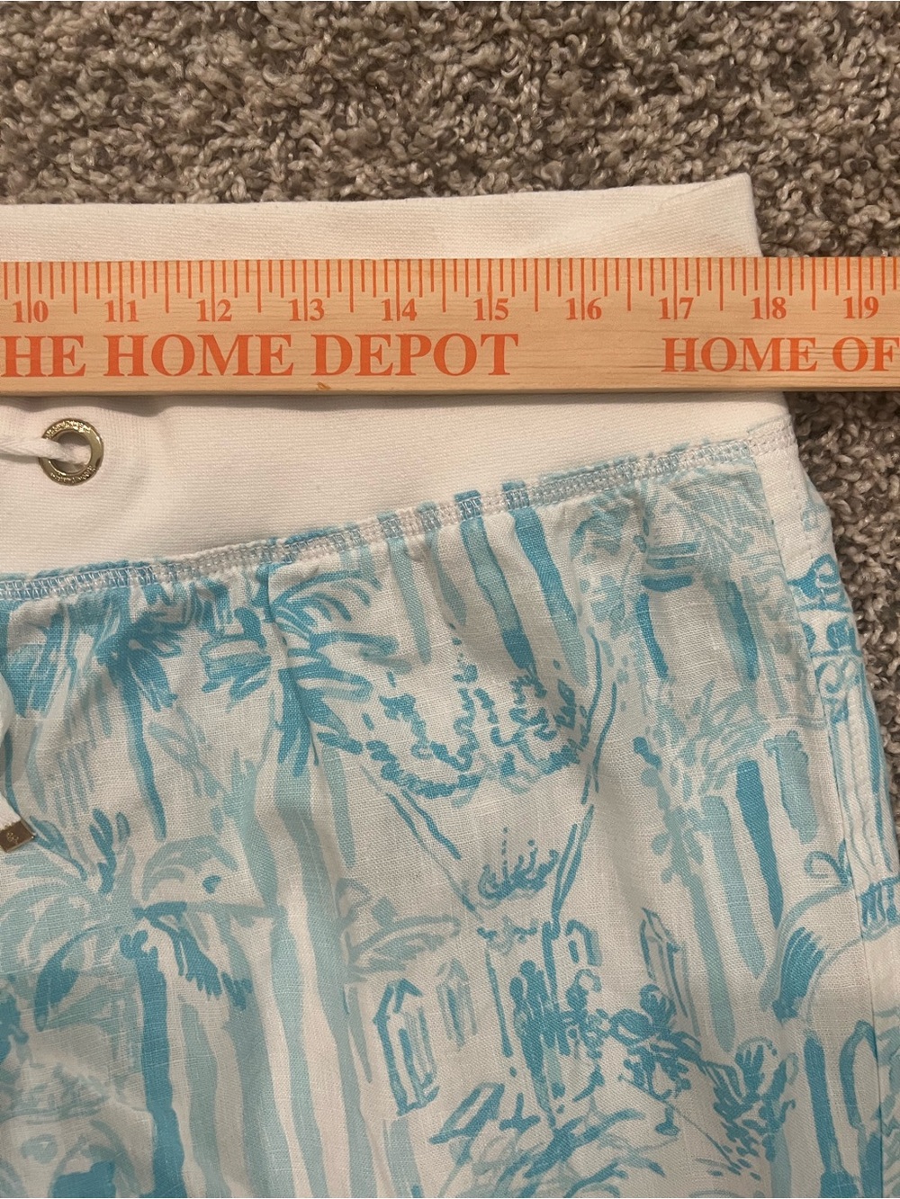Lilly Pulitzer “Amalfi Blue Sunny State of Mind” Wide Leg Beach Pants - Picture 4 of 10